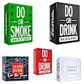 Miniatyrbilde 2 av 5: Do or Drink Date Night / Win Or Blackout / Truth Or Drink / Party Drinking Games / Do or Smoke Game [DB] Red