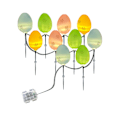 Miniatyrbillede 1 af 5: Påskedekorationer Påskedekorationer, Påskeæg Led Varm Streng, Udendørs Gulvlampe, Uigennemtrængelig Batteri Påske Dekorative Streng DB White