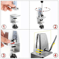 Miniatyrbild 5 av 5: Nysskydd Stödklämmor Justerbar Kontorsskärm Klämma Aluminium Skrivbordsskärm för 1/8 till 1 tum Tjock Panel 6-pack -Sy [DB]