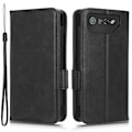 Miniatyrbillede 1 af 5: Til Asus ROG Phone 7 5G Mobiltelefon Wallet Case PU Læder Præget Trekant Stand Cover [DB] Black