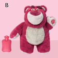 Miniatyrbilde 1 av 5: Varmtvannsflaske Myk Vinter Plysj Varmt Håndveske Hjem Vannfylling Gaver Funksjon DB Strawberry Bear