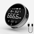 Miniatyrbillede 2 af 5: Digital Målebånd Smart Digitalt Målebånd Med LCD-Skærm Digital Lineal Type-C Genopladelig Længdemålingsværktøjer [Db] Black