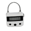 Miniatyrbild 1 av 5: Metalltimerlås Usb Lcd-display Metall Elektronisk Uppladdningsbar Timer Multifunktionshänglås Vit