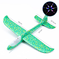 Miniatyrbillede 1 af 4: 48cm stort skumflyvemaskine håndkastet flyvemaskine inerti udendørs lancering børnelegetøj db Green Body Light
