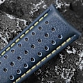 Miniatyrbillede 3 af 4: Til Citizen Blue Angels I II III AT8020/JY8078 Urrem Læderrem 23MM [DB] Yellow Line