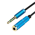 Pikkukuva 4 / 5: 1/2/3m Uros-Naaras 3.5mm Audio Aux Kuulokeliitäntäjohto Stereo-kaapeli db Black 3M