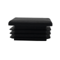 Miniatyrbillede 2 af 4: Db Square Plastprop Rørpæl Endestykke Stol Glide 10stk Sorte Plast Firkantede Propper 80mm
