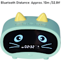 Miniatyrbild 2 av 5: Mini Multifunktionell Cartoon Högtalare, Barn Söta Kattunge Öron Design Digital Väckarklocka, FM Radio, Dubbla Bakre Högtalare Bluetooth Minneskort [DB]
