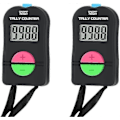 Miniatyrbillede 1 af 5: 2 stk. elektronisk tæller, digital håndtæller elektronisk manuel klikker med lanyard add subtract model [DB]