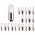 Miniatyrbild 2 av 5: 20 st BA9S 1895 H6W 53 57 Bajonett LED-lampor för bilkartlampa 12V Vit [DB] Silver