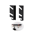 Miniatyrbillede 5 af 5: Skateboard Væghængt Display Stativ med Hængekrog, Akryl Skateboard Stativ Holder til Longboard Skateboard {Db} Black