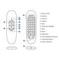 Miniatyrbilde 3 av 5: Mini Air Mouse Fly Air Keyboard Airmouse for 9.0 8.1 Android TV Box/PC/TV Smart TV Mini 2.4g(c120)