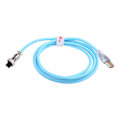 Pikkukuva 2 / 5: Type-C USB-kaapeli mekaaniseen näppäimistöön, spiraali 2,2 m, pelikäyttöön, lentokonekaapeli [DB] Pink blue