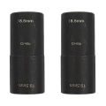 Miniatyrbilde 1 av 5: 2 stk. Mutterfjerningshylser Skadet Hylseverktøy Dypt Langt Flip Impact Sett 18,5x19,5mm Hylseverktøy