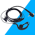 Pikkukuva 2 / 5: Motorola MTH600, MTH650, MTH800, MTP850 -radiopuhelimille 1-nastainen 2,5 mm kuuloke mikillä, db Black