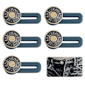 Miniatyrbilde 1 av 5: 5 stk. uttrekkbar knappe-midjeforlenger for bukser for menn og kvinner jeans [DB]
