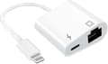 Lightning til Ethernet-adapter, kompatibel 2 i 1 Ethernet LAN-nettverksadapter med ladeport [DB]
