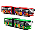 Pikkukuva 4 / 5: Realistinen Lasten Bussi Leikkikalu Opettava Bussimalli Luova Lahja Lapsille [DB] Red
