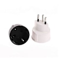 Miniatyrbillede 4 af 5: 1 stk. Europæisk Frankrig til Schweiz Stik Rejseadapter 3 Ben Stik 10A 250V Strømstik EU til Schweiz Elektrisk Stikdåse [DB] black