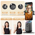 Miniatyrbilde 3 av 5: Smart 360° Auto Ansiktsporing Stativ Skrivebord Oppfølging Sporing Gimbal for Vlogg Video Opptak DB Double Fill Light