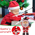 Miniatyrbild 2 av 5: Elektrisk infraröd sensorflygande boll Jultomte helikopter LED-lampa [DB] Multicolor