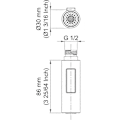 Miniatyrbild 5 av 5: Universell Ersättningsdel Badrum Kök Blandare Utdragbar Spraymunstycke Vattenmunstycke (Borstad Nickel) [DB]