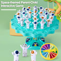 Miniatyrbillede 3 af 5: Haloppe 1 sæt interaktiv astronaut balance spil sjovt tidlig læring desktop glat rum puslespil legetøj Db Yellow