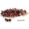 Miniatyrbild 1 av 5: Haloppe 100 st 8-20 mm plast säkerhetsögon för nallebjörn docka djurdocka hantverk DIY Db Red 8mm