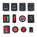 Pikkukuva 3 / 5: Sähköautot lapsille sähköauto kytkin leluauto sähkömoottoripyörän kytkin kauko-ohjattava auton kytkin moottoripyörän tarvikkeet [DB] Button Power switch