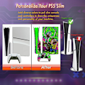 Miniatyrbilde 5 av 5: Vinylhud egnet for PS5 Slim Disk Edition, konsoll- og kontrollerhud egnet, PS5 SILM Cool Sticker, PS5 SILM-dekorasjon - NARUTO Db
