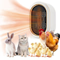 Miniatyrbillede 2 af 5: Hundegårdsovn med 2 temperaturindstillinger, 800W/1200W Elektrisk Dyrevarmer Vinter, Til Udendørs Kyllingehus Indendørs Kaniner Katte Bærbar {Db} White