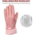 Miniatyrbilde 4 av 5: Oppladbare damehansker med varme, USB-oppvarmede damehansker, USB-varmehansker, lade-varmehansker, rosa varmehansker for kvinner, Fo [db] 1