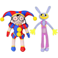 Miniatyrbilde 1 av 4: DB 2 stk Fantastisk Digital Circus Plysj Fylt Figur Dukke - Pomni og Jax, Ideelle Gaver til Voksne og Barn på Bursdager A 2pcs
