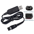 Miniatyrbillede 2 af 5: USB-opladerkabel til Philips Series 5000 S5884/35 Skraber Trimmer Opladerledning { DB} Black