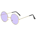 Pikkukuva 1 / 4: DB Vintage Pyöreät John Lennon Polarisoidut Aurinkolasit Miehille Naisille Ympyrä Hippie Aurinkolasit Purple K gold frame