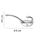 Miniatyrbillede 5 af 5: 10 Pak Rustikke Frakkekroge Væghængte Hårdt Brugbare Dobbeltkroge Retro {db} Silver
