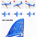 Miniatyrbillede 4 af 5: 48cm stort skumflyvemaskine håndkastet flyvemaskine inerti udendørs lancering børnelegetøj db Blue Luminous Head