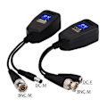 Miniatyrbilde 4 av 5: 5 Par CCTV Coax BNC Video Power Balun Transceiver til Cat5e 6 RJ45 Kontakt Koaksial/analog HD Twi [DB] Black