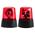 Miniatyrbild 1 av 4: 3-tums Nattklubb Scen Effekt Stroboskoplampa Batteridriven 360 Graders Roterande [DB] Red 2PCS