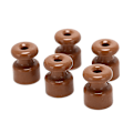 Miniatyrbilde 1 av 5: 5 stk/pakke Porselen Isolatoren for Veggledning Keramiske Isolatoren [DB] Brown