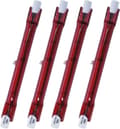 500 Watt Ruby Kompatibel med Heatmaster R7 Halogen Värmelampa för Trädgårdsvärmare - 4-pack [DB]