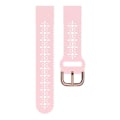 Miniatyrbillede 2 af 4: Til Garmin Fenix 7s / 6s Pro / 5s Plus / Instinct 2s Udhullet Blomstermønster Silikone Urrem Justerbar Hurtigudløser Blød Rem Udskiftning DB Pink