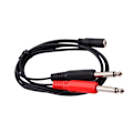Pikkukuva 1 / 5: 3,5 mm naar 26,35 mm TRS Mono-stekker Audio-adapterkaapel {Db} 1.5m