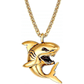 Miniatyrbilde 1 av 5: Hai/fisk/delfin Anheng Dyresmykker Menn Gutter Halskjede Med Rustfritt Stål FZY [DB] 02 Shark Gold