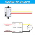 Miniatyrbilde 5 av 5: AC-DC Strømkonverter AC 12V (10-28V) til DC 12V Step Down Konvertermodul Spenningsregulator AC DB