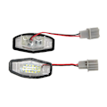 Miniatyrbillede 1 af 5: 1 par hvide LED-nummerpladelys til Accord 34100S84A01 34100S0A013 biltilbehør{DB} As shown
