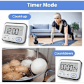 Miniatyrbild 3 av 5: Kökstimer Alarmklocka Multifunktionell Digital Matlagningstimer med Stor LCD-Display Magnetisk Stoppur Timer med Klocka Alarmklocka Magne [Db]