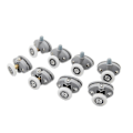 Miniatyrbillede 2 af 3: Nylon Enkelt Pop Up Trinse Løbehjul Brusekabine Skydedør Ruller DB 23MM