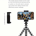 Miniatyrbild 5 av 5: Telefonstativ, Bärbar Flexibel Stativ Justerbart Mobiltelefonstativ Med Trådlös Fjärrkontroll Och Universalklämma Mini Stativ Stativhållare För IPh [DB] White