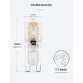 Miniatyrbillede 2 af 5: 10 stk. 2w G9 Varm Hvid 3000k, LED Pære, 25w Equivalent Halogen Pære, 230v Ac 180lm, 360 Bred Stråle, G9 Sockel [Energiklasse A+] [DB]